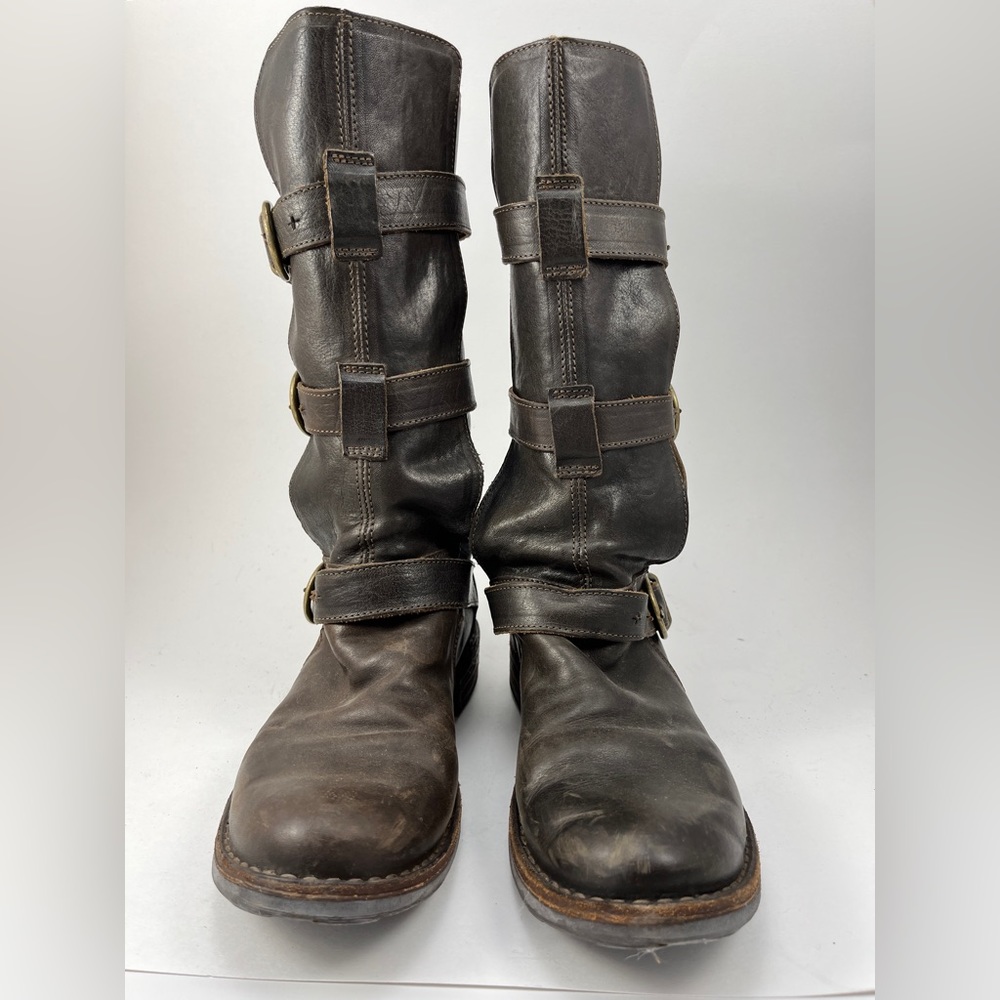 Florentino & Baker 3 buckle, brown combat boots. Size 36